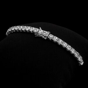 925 Silver, 14.40CTW Moissanite Tennis Bracelet